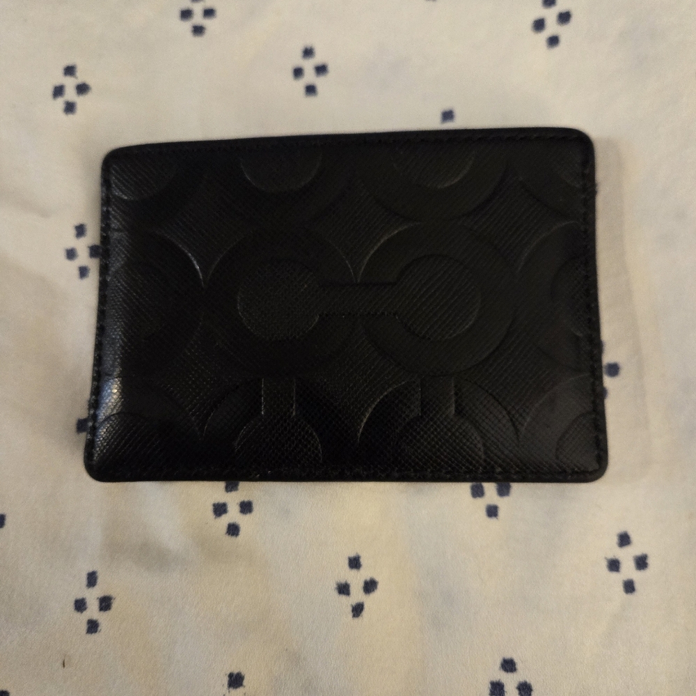 Black Coach Card Wallet